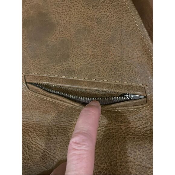 Coronado Leather Mens Vest 48Tall Cut Bison Concealed Carry Pockets Nickel snaps - Picture 8 of 16